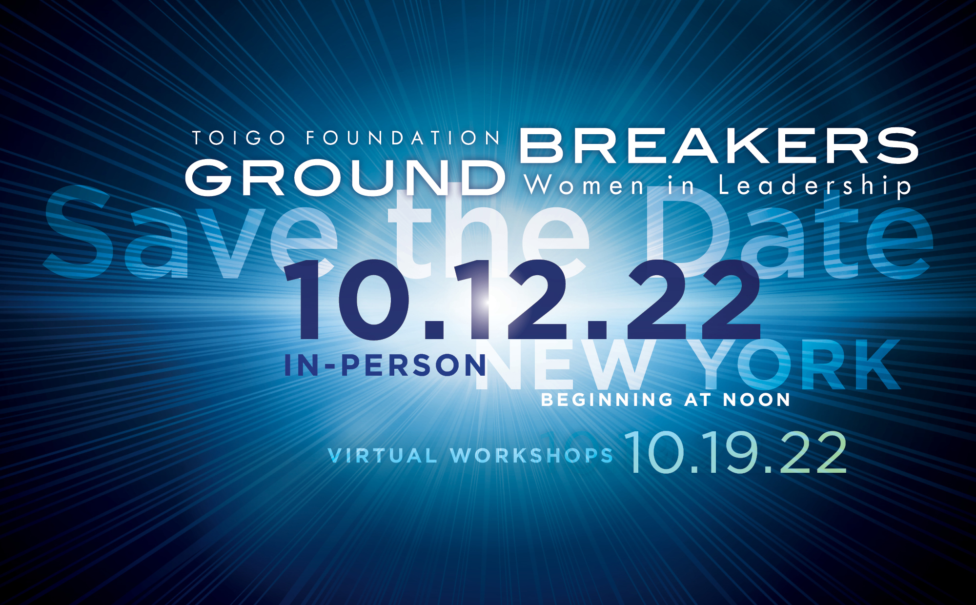 Ground Breakers save the date